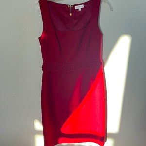 Red work dress. Tory Burch.  Slim fit.